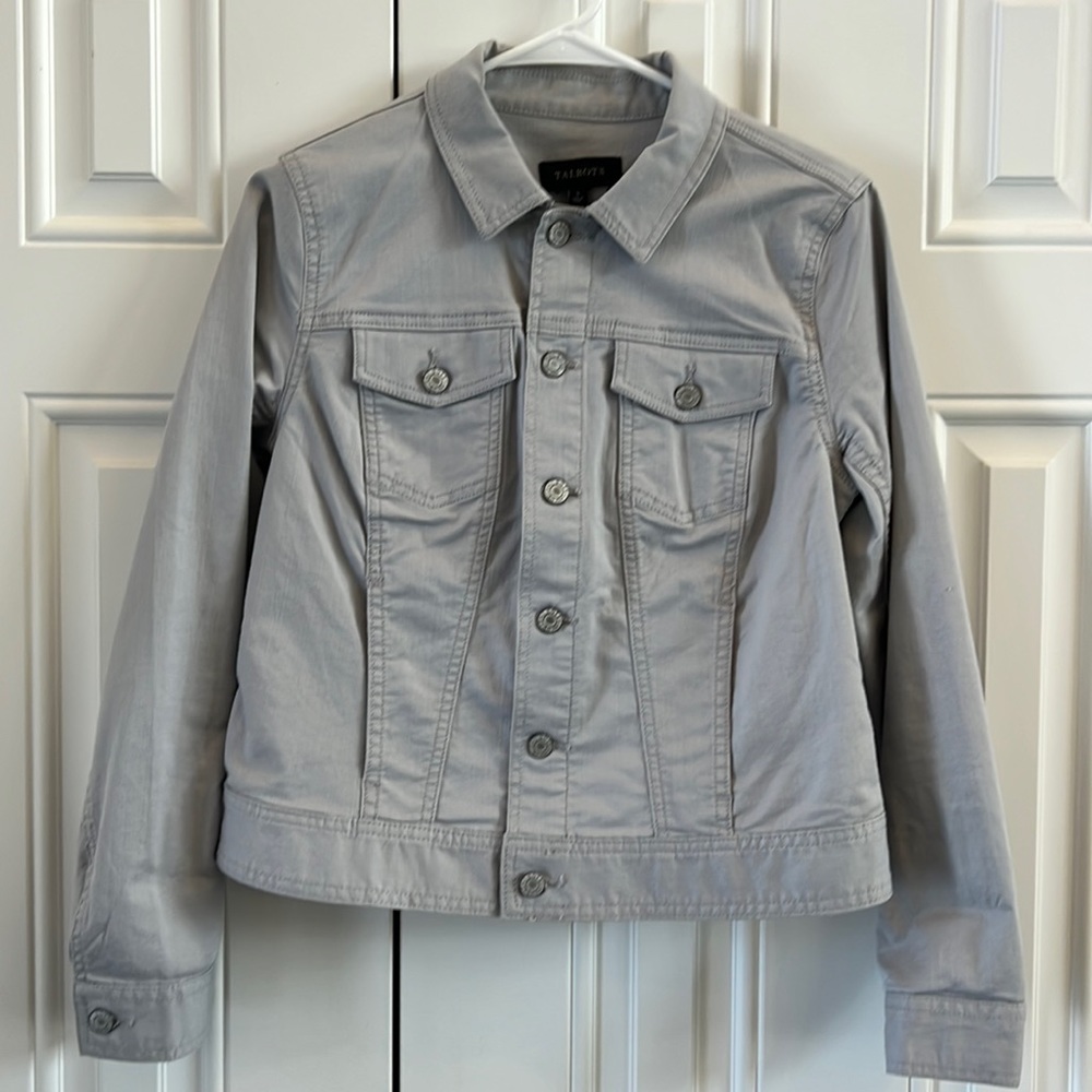 Talbots Cotton Jacket size small Gray